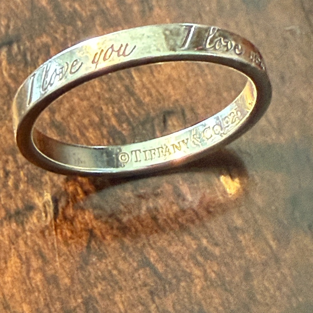 Tiffany & Co. Silver 'Love You' Band
